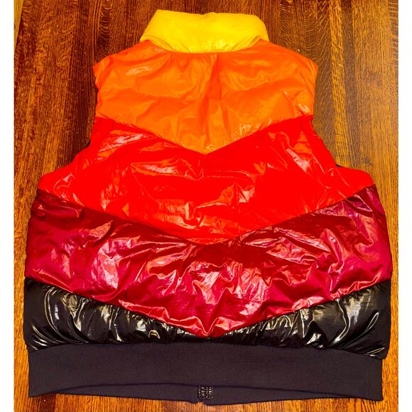 Love & Sports Retro Stripe Color Blocked Puffer Vest, Women's Size 3XL/22 - Picture 2 of 4